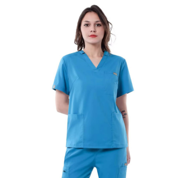 Lake Blue Collar Top