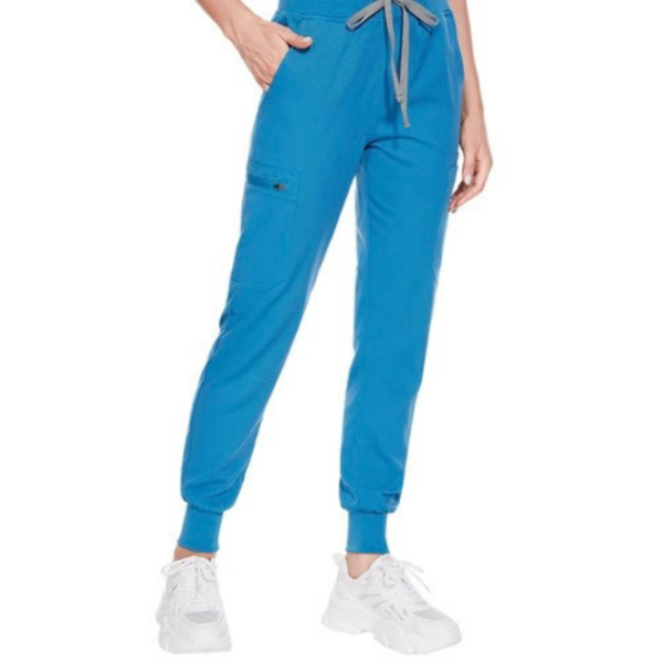 Lake Blue Jogger-Style Scrub Pants